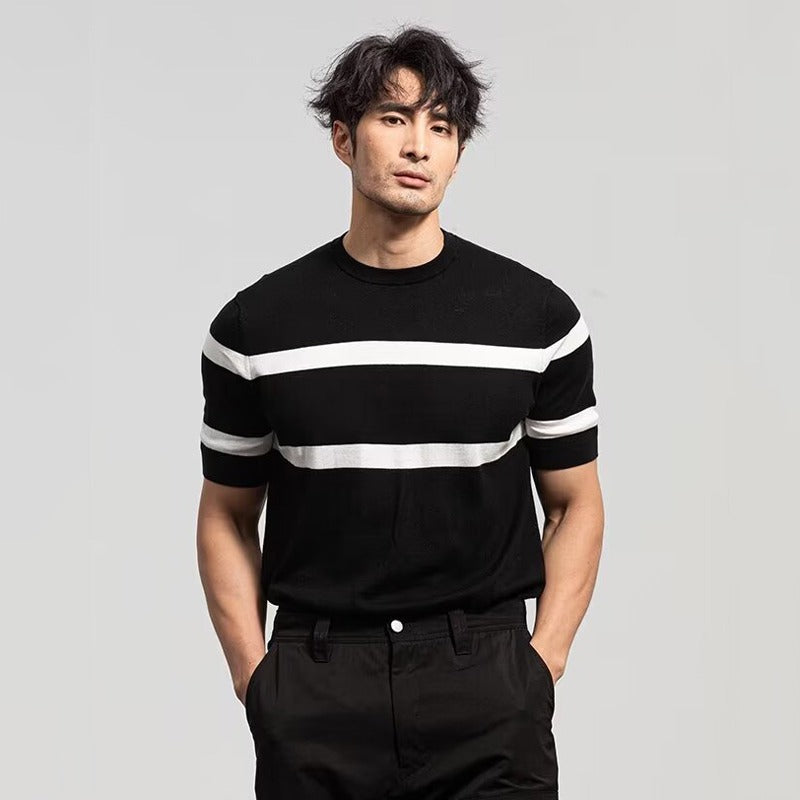 Men's Retro Round-Neck Knitted Top