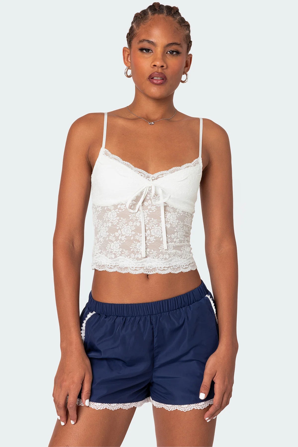 Women's Solid Color Lace Camisole