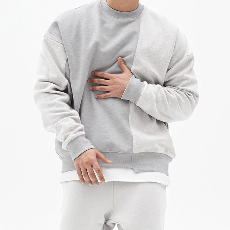 Men's Loose Round-Neck Pullover Sweater