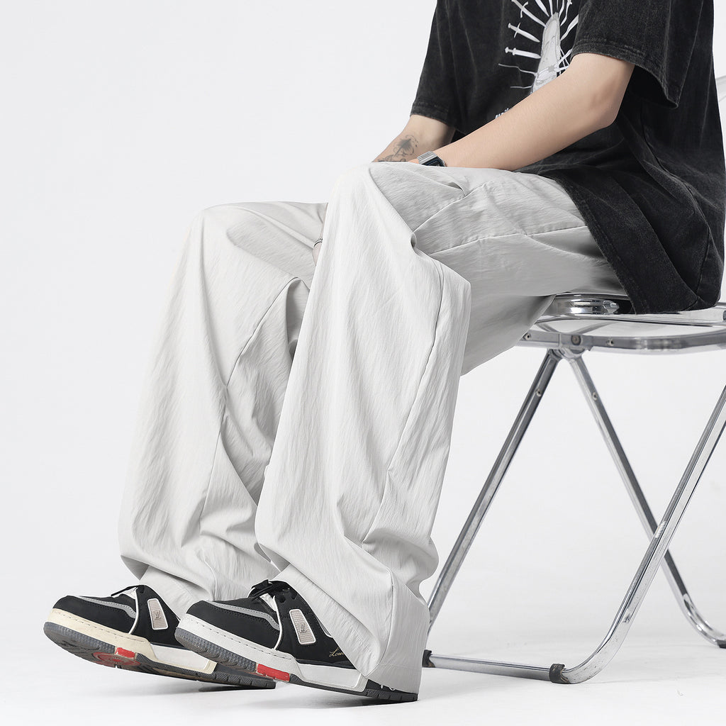 Men's Wide-Leg Drape Casual Trousers