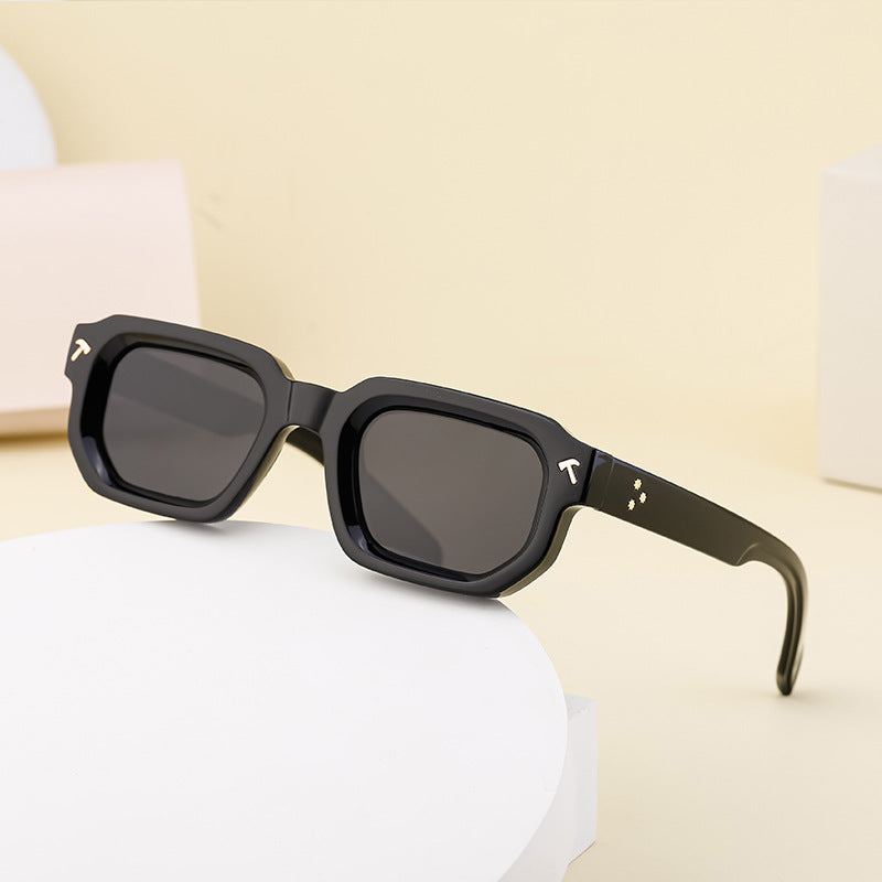 Square Frame Sunglasses Men's Advanced Driving Small Frame Sunglasses Men