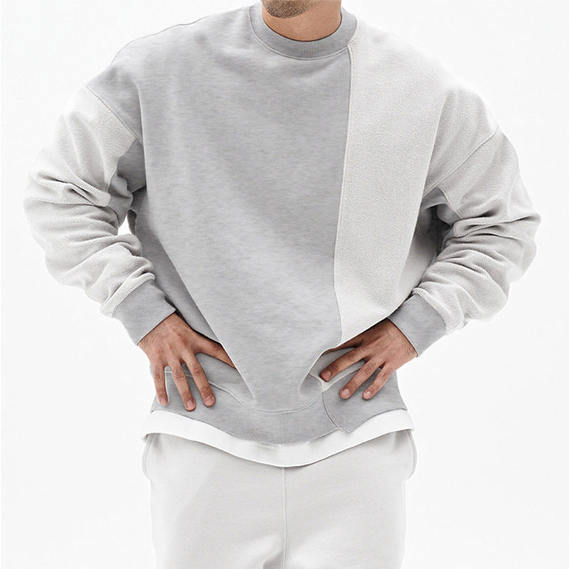 Men's Loose Round-Neck Pullover Sweater