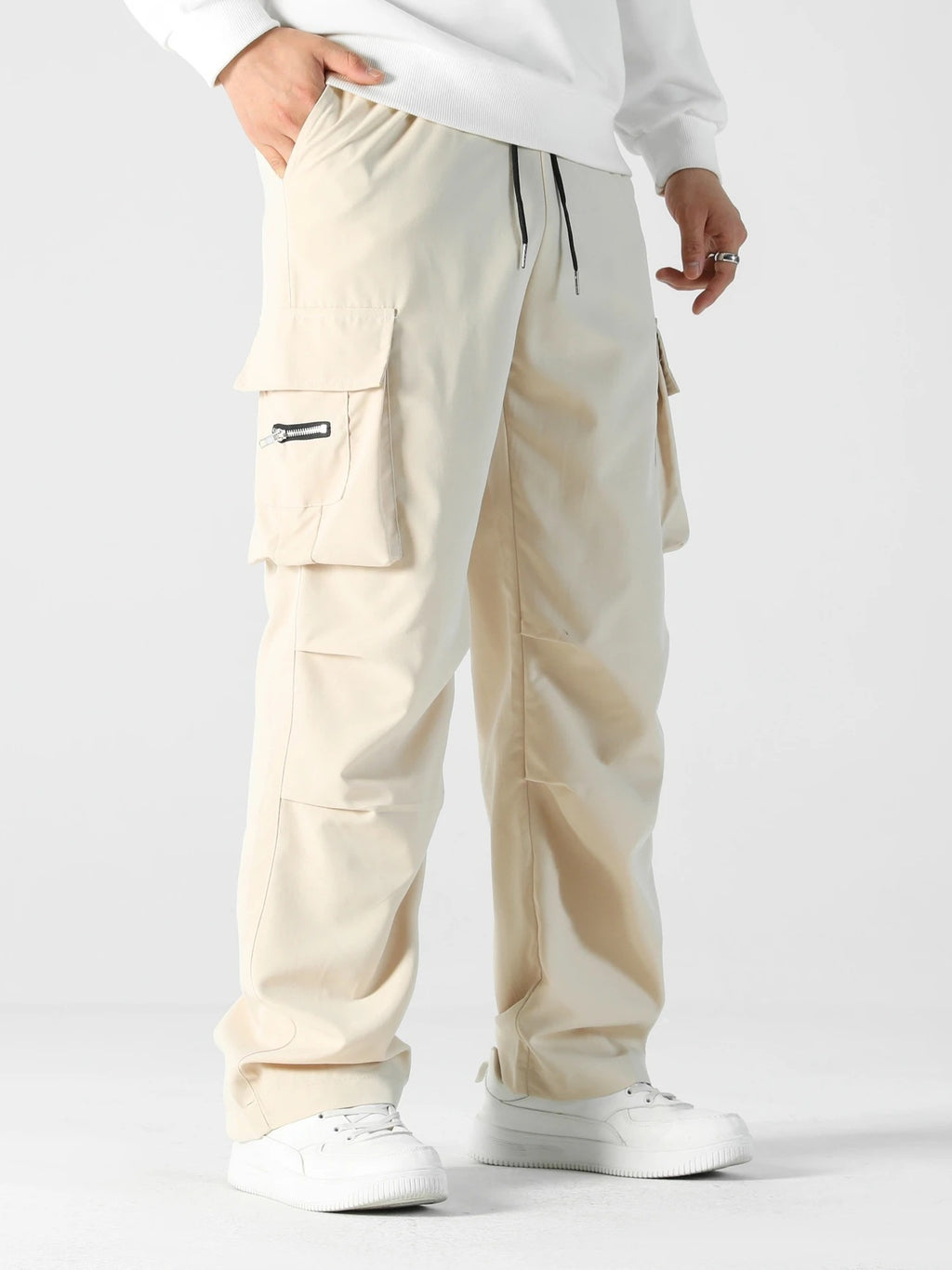 Men's All-Season Wide-Leg Work Trousers – Smart Casual