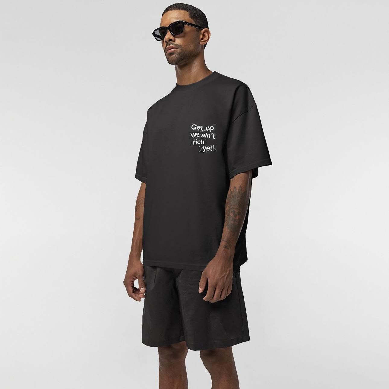 Heavy Cotton Printed Loose Casual Short-sleeved T-shirt