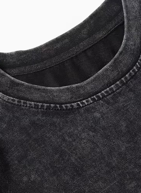 Fashionable Vintage T-shirt With A Printed Wool Blend