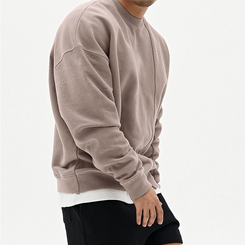 Men's Loose Round-Neck Pullover Sweater