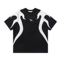 Men's Digital Print Creative Contrasting Color Flame Short-Sleeve T-Shirt