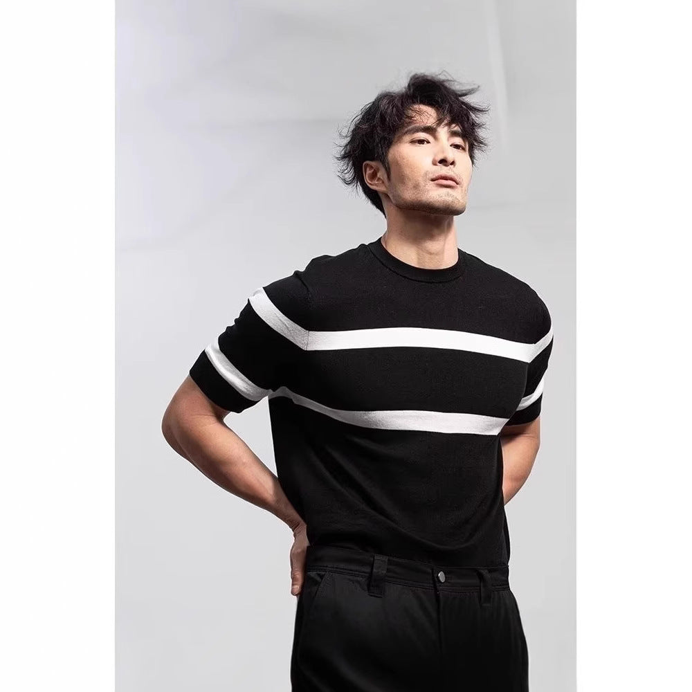 Men's Retro Round-Neck Knitted Top