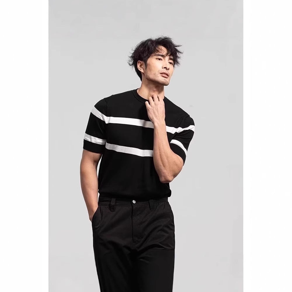 Men's Retro Round-Neck Knitted Top