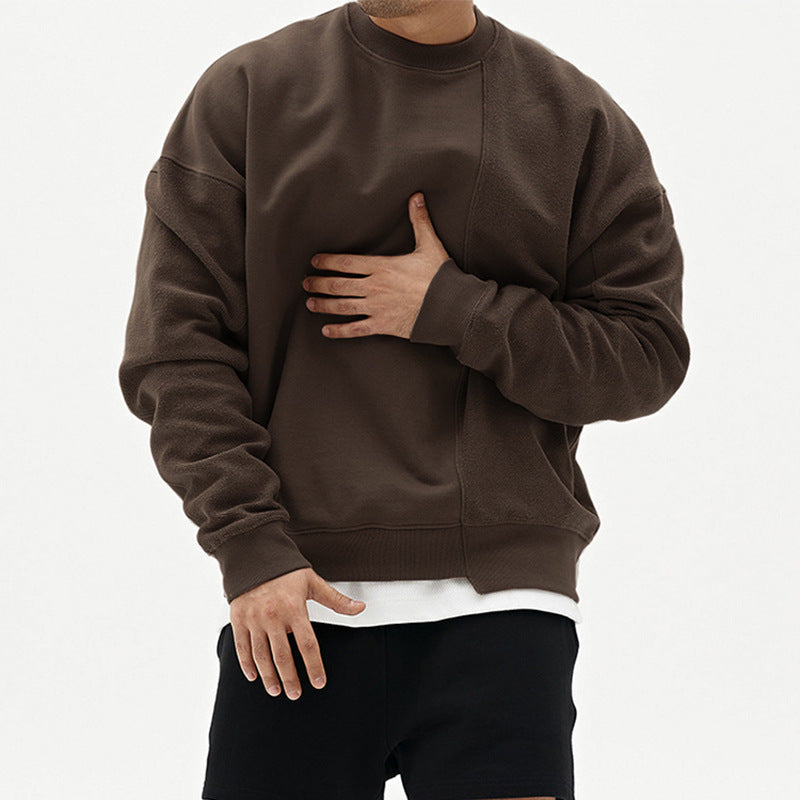 Men's Loose Round-Neck Pullover Sweater