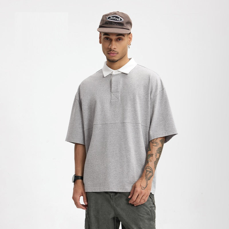 Lapel T-shirt Mountain Outdoor Contrast Color Polo Shirt