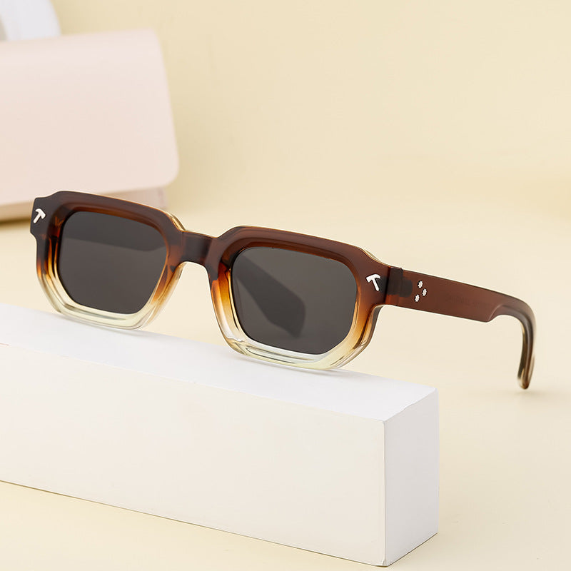 Square Frame Sunglasses Men's Advanced Driving Small Frame Sunglasses Men