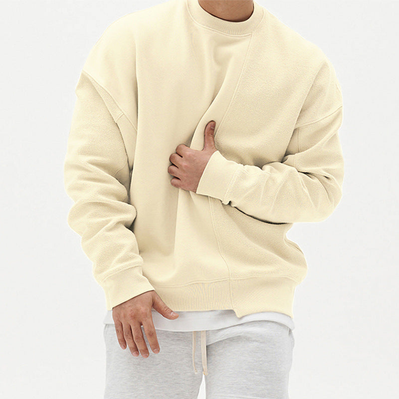 Men's Loose Round-Neck Pullover Sweater