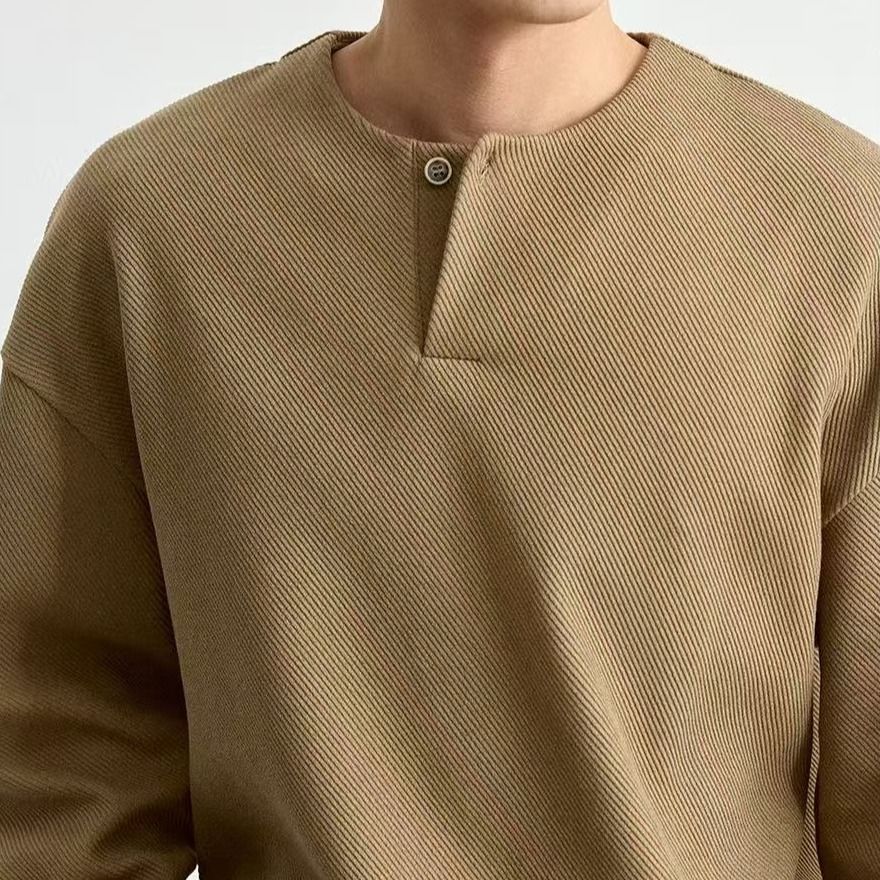 Men's Plus-Size Lightweight Crew-Neck Sweatshirt