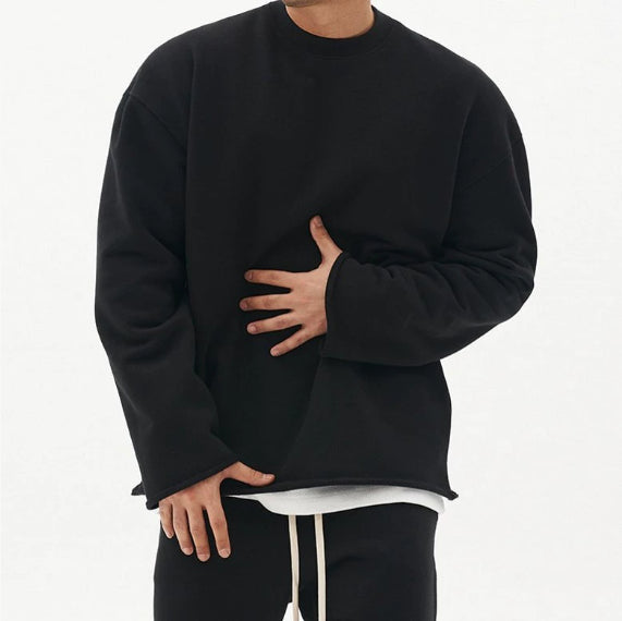 Men's Loose Round-Neck Pullover Sweater