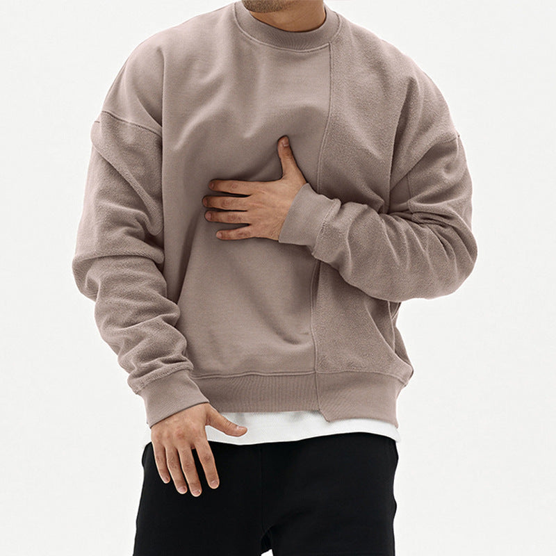 Men's Loose Round-Neck Pullover Sweater