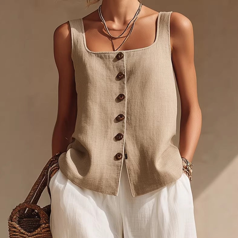 Women's Front-Button Cardigan & Pants Set