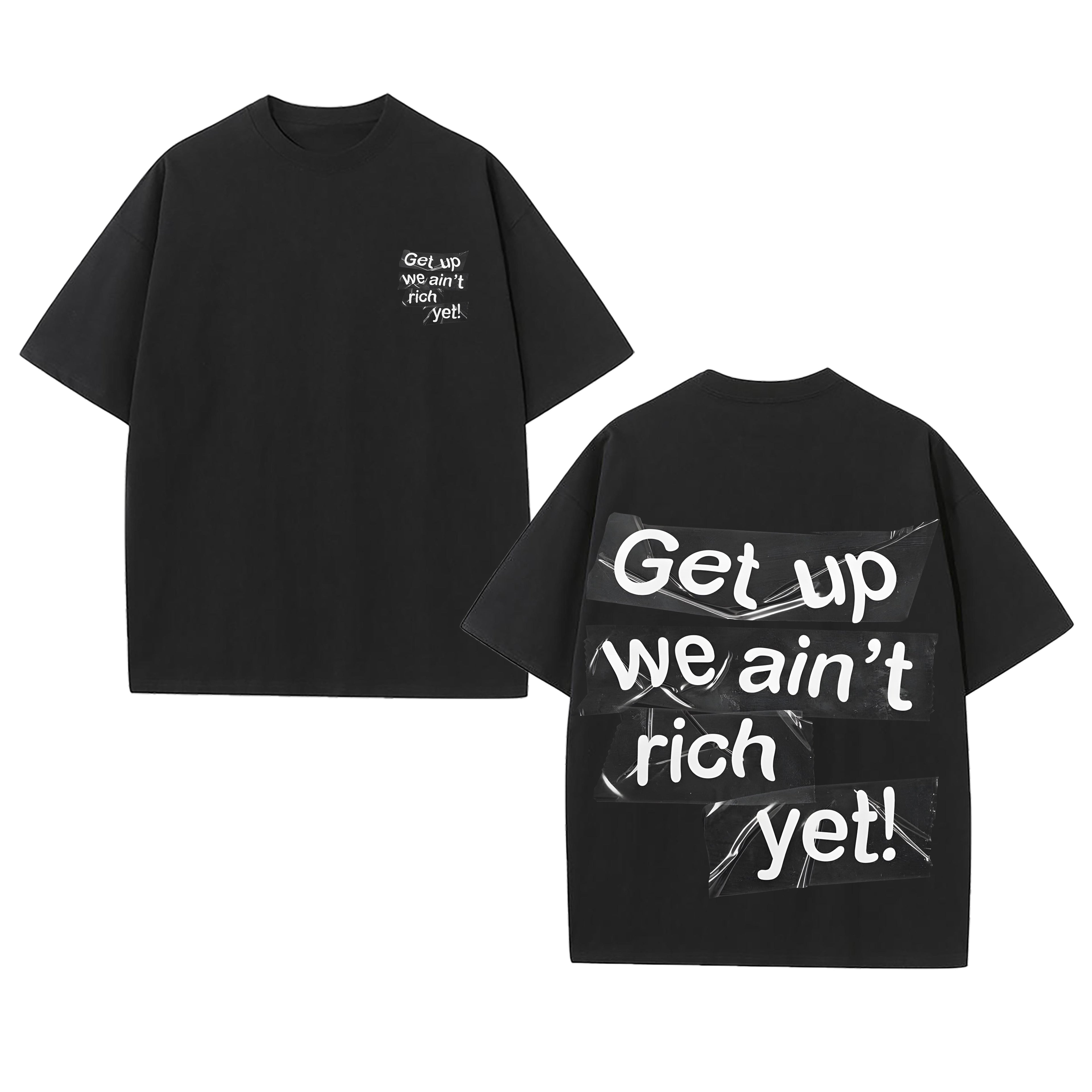 Heavy Cotton Printed Loose Casual Short-sleeved T-shirt