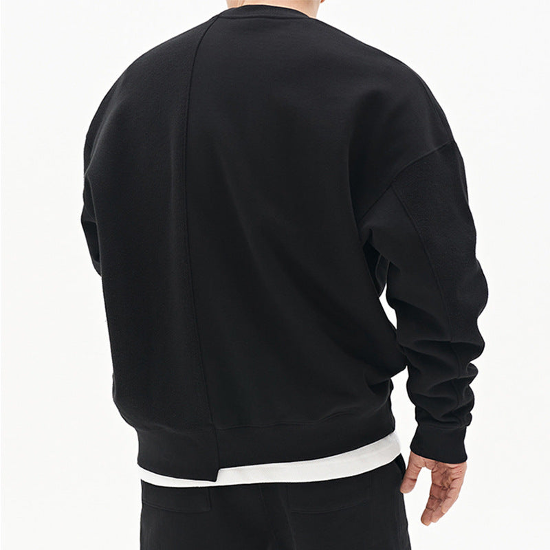 Men's Loose Round-Neck Pullover Sweater