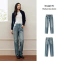 Non-fit Light-colored High-waisted Slightly Flared Jeans