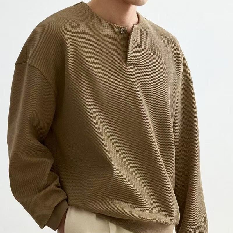 Men's Plus-Size Lightweight Crew-Neck Sweatshirt