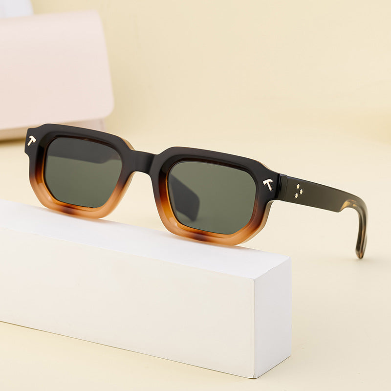 Square Frame Sunglasses Men's Advanced Driving Small Frame Sunglasses Men