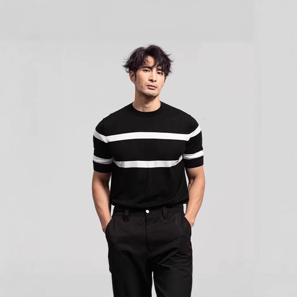 Men's Retro Round-Neck Knitted Top