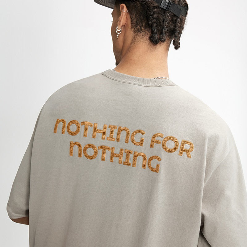 Men's Heavy-Knit Embroidered Polo T-Shirt – Retro Short Sleeve