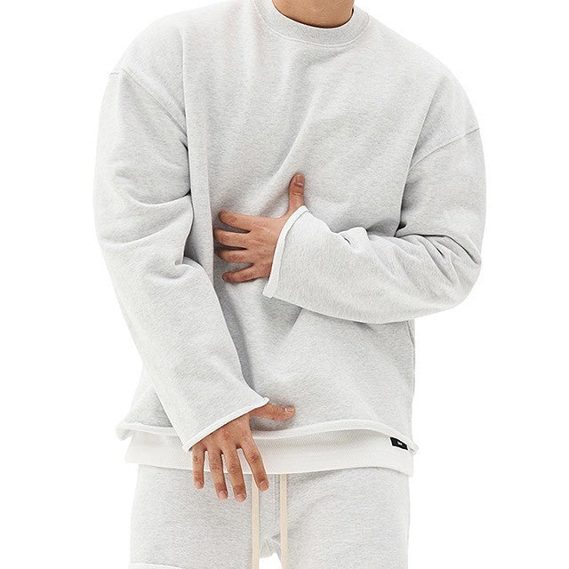 Men's Loose Round-Neck Pullover Sweater