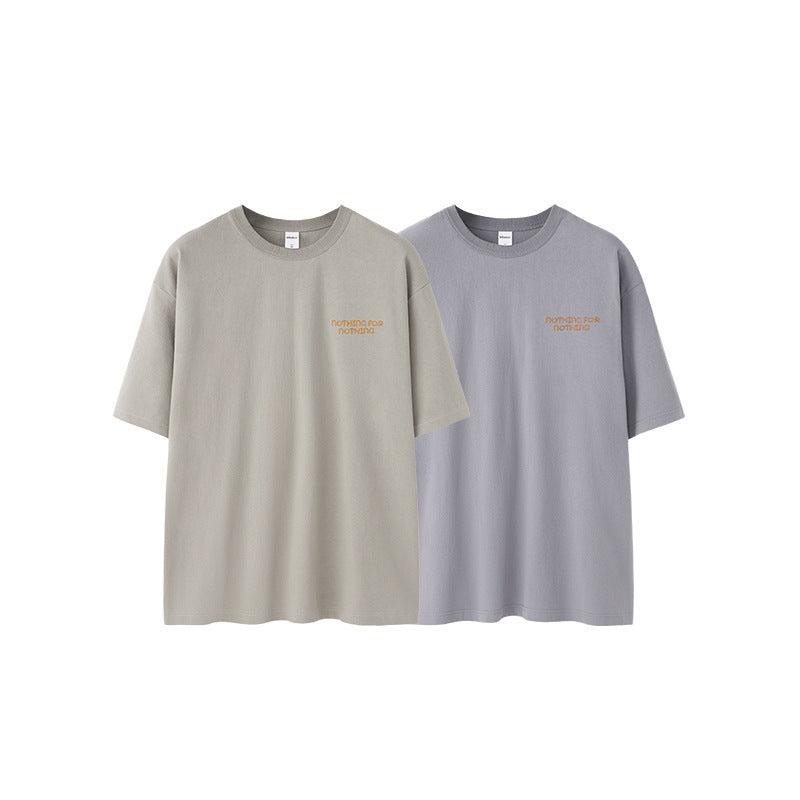 Men's Heavy-Knit Embroidered Polo T-Shirt – Retro Short Sleeve