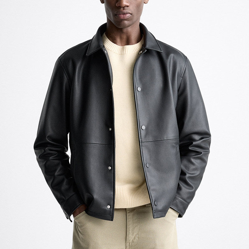 Men's Casual Leather Jacket